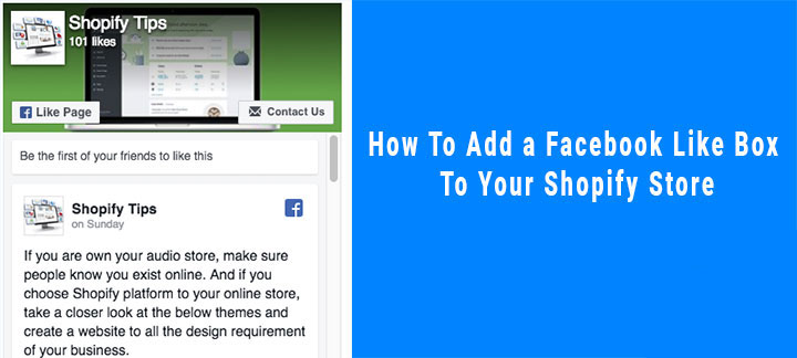 How To Add A Facebook Like Box Fan Box To Your Shopify Store Hura Tips